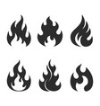 flames signs vector image