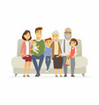 happy family - cartoon people characters isolated vector image