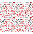 love pattern color hearts and arrows vector image