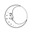 moon symbol tattoo style vector image vector image