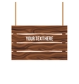 separate empty wood composite signboard vector image