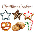 watercolro high quality christmas cookies vector image