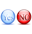 yes and no buttons vector image