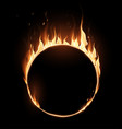fire ring a special transparent smoke effect vector image vector image