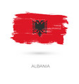 albania colorful brush strokes painted national vector image