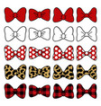 bow cartoon set vector image