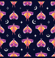 magic celestial seamless pattern with moon stars vector image vector image
