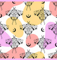 magic celestial seamless pattern with moon stars vector image vector image