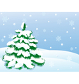 snowy winter landscape vector image