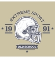 american football poster emblem vector image