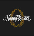 easter vintage lettering egg background vector image vector image