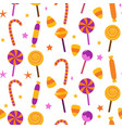 happy halloween seamless pattern background set vector image vector image