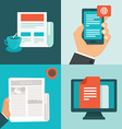 news concepts in flat style vector image vector image