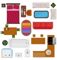 top view of home furniture vector image