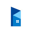 abstract home building design logo vector image