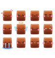 chocolate emoji cute chocolates bar pieces vector image vector image