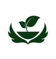green leaf logo vector image