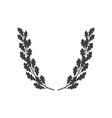 oak wreath icon isolated on white background vector image