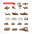 transportation icons set vector image