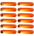 set of orange halloween labels vector image vector image