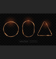 three fire frames on a dark background special vector image vector image