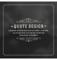 vintage ornament quote marks box frame vector image