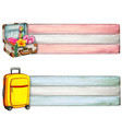 watercolor suitcase banners vector image vector image