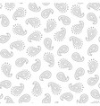 black and white paisley seamless pattern vector image