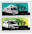 cars recreational vehicles camper vector image