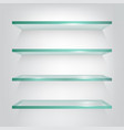 glass shelves on light grey background eps10 vector image