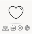 love heart icon life sign vector image vector image