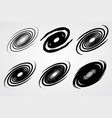 black spiral swirl like galaxy vector image