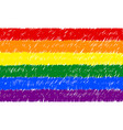 hand drawn lgbt gay pride flag sketch vector image
