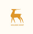 logotype with silhouette antelope or gazelle vector image