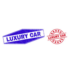 Luxury car scratched watermarks in circle and Vector Image