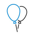 two balloons icon vector image