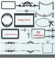 vintage frames calligraphic collection borders vector image