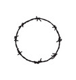 barbwire frame vector image vector image