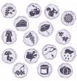 grunge autumn icons vector image vector image