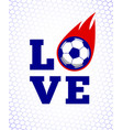 soccer football sport game fire ball design vector image vector image