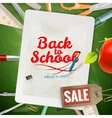 back to school sale background eps 10 vector image