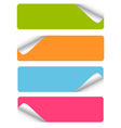set of blank stickers vector image vector image