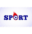 soccer football sport game fire ball design vector image vector image