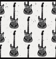 vintage seamless pattern with guitar diamond vector image vector image