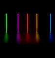 abstract studio with glowing vibrant neon lights vector image vector image