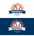 baseball sports badge emblem logo vector image