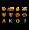 celtic icons for casino slots machines game asset vector image