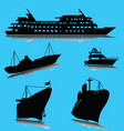boats silhouette vector image vector image