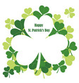 clover frame for st patricks day vector image