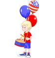 fourth of july boy vector image
